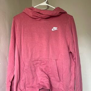 Nike Dusty Rose Hoodie with White Swoosh